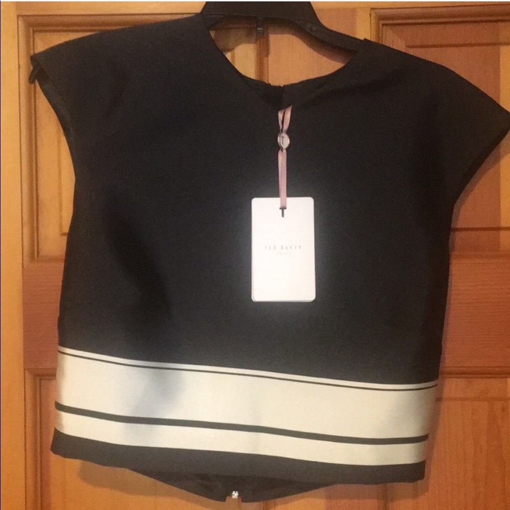 Ted Baker Black & White Crop Top